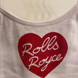“Rolls Royce” cropped tank top